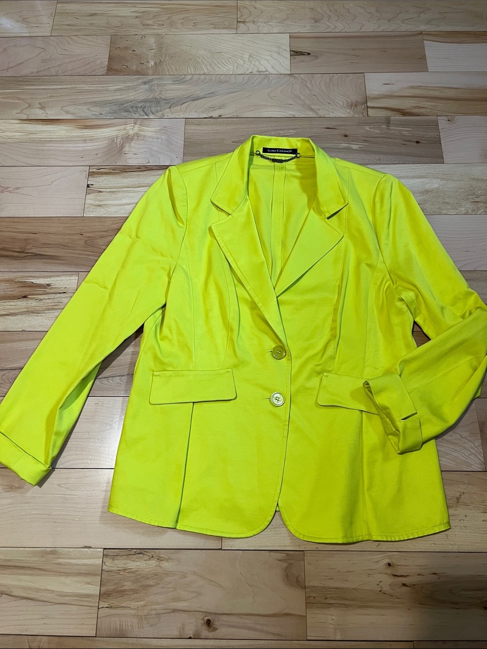 Luisa Cerano Bright Neon Yellow Women's Blazer Jacket